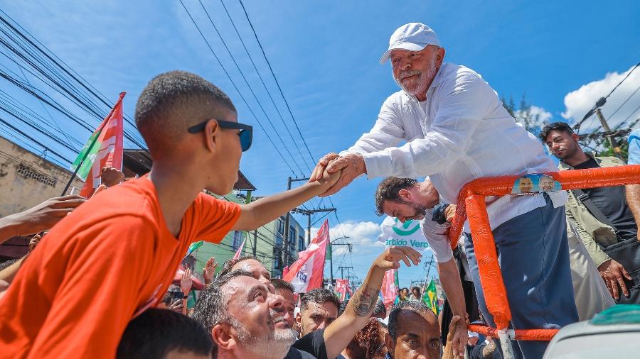 Lula em evento de campanha em São Gonçalo, no Rio, em 2022 - Ricardo Stuckert