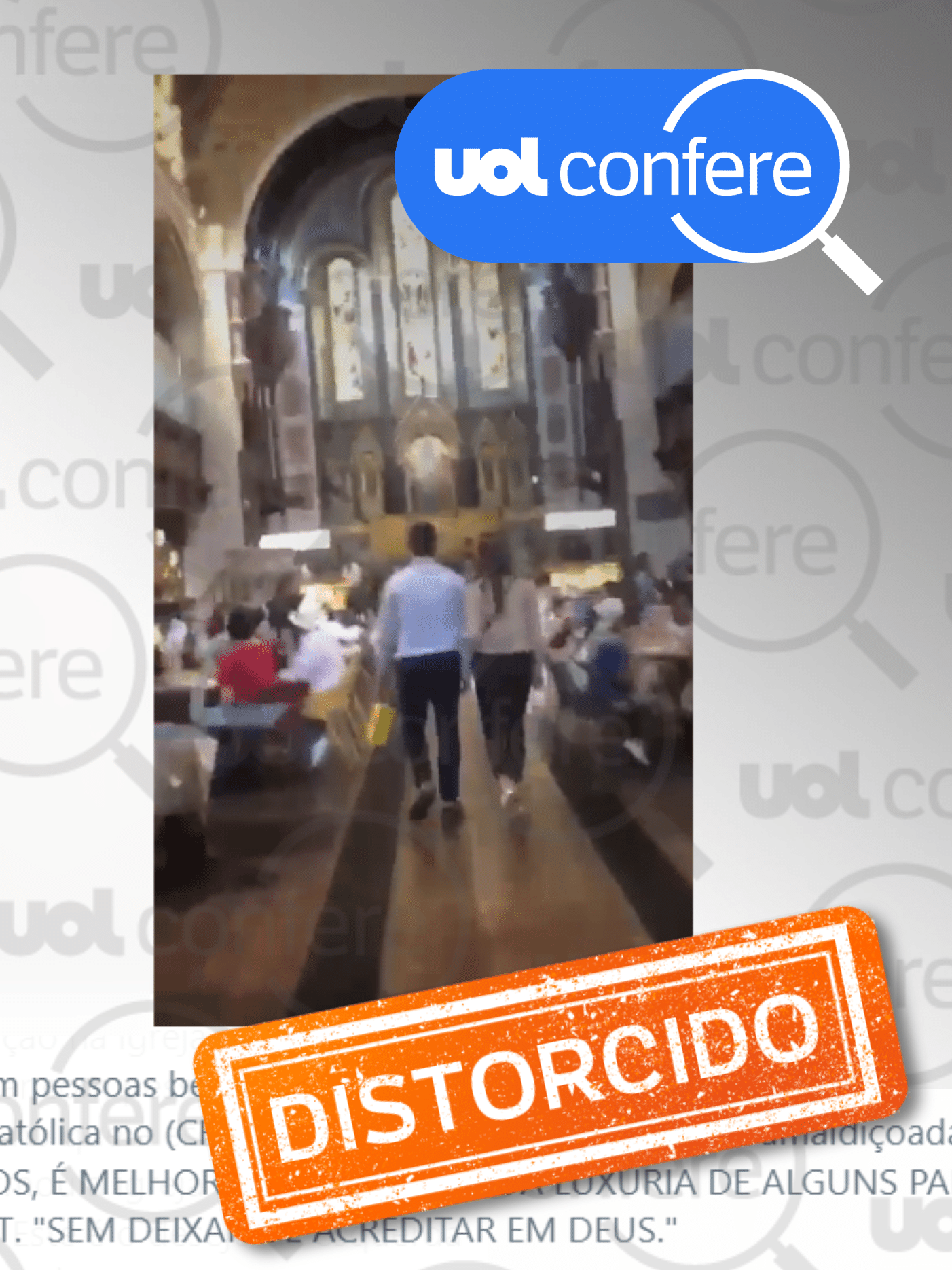 Vídeo não mostra igreja que virou bar no Chile, mas em Londres foto foto