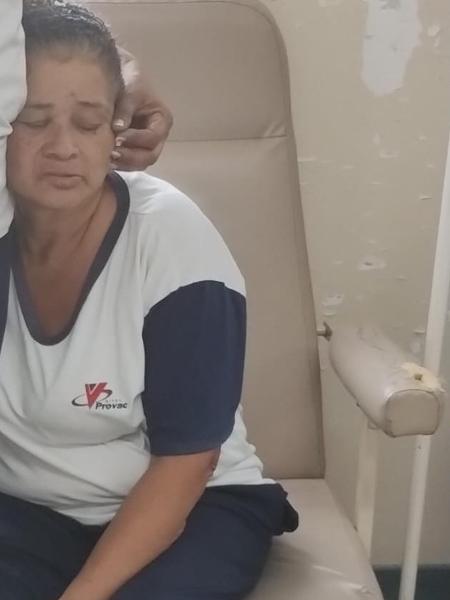 Maria de Lourdes Santos de Lemos, funcionária de limpeza que passou mal em hospital no Rio