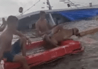 Vídeo: 6 pessoas e um cachorro são resgatados de barco que afundou no Pará - Reproduçã0/Redes sociais