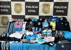 Polícia apreende em abrigo produtos que foram saqueados da loja do Grêmio - Polícia Civil do Rio Grande do Sul/Divulgação