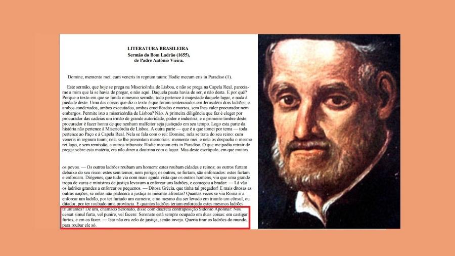 Trecho de Sermão do Bom Ladrão (ver link para a íntegra) e Padre Vieira: é sempre importante saber quem está falando