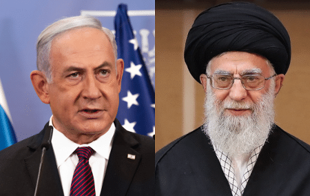 O primeiro-ministro de Israel, Benjamin Netanyahu, e o líder supremo do Irã, Ali Khamenei O primeiro-ministro de Israel, Benjamin Netanyahu, e o líder supremo do Irã, Ali Khamenei