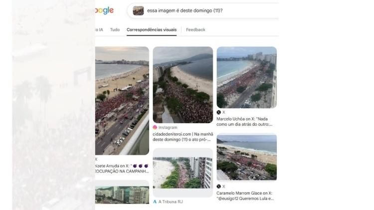 Resultado da busca reversa realizada no Google Resultado da busca reversa realizada no Google