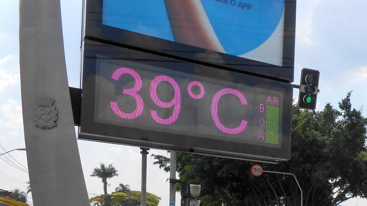 Cidade de São Paulo pode chegar a 39ºC