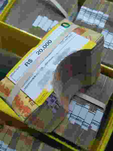 Sistema de inutilização de cédulas impediu roubo de R$ 90 milhões em Araçatuba (SP) - Reprodução - Reprodução