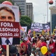 2.out.2021 - Protesto na avenida Paulista, em São Paulo, foi organizado por partidos, movimentos sociais e sindicalistas, que reforçaram as críticas ao governo Bolsonaro - Herculano Barreto Filho/UOL
