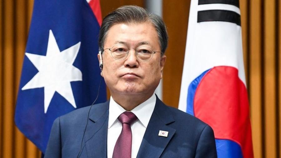 Presidente da Coreia do Sul diz que partes concordam em princípio em declarar fim formal do conflito, mas negociações ainda não começaram por causa das demandas da Coreia do Norte - GETTY IMAGES