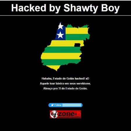 Hacker deixou um recado após entrar no site do governo de Goiás - Reprodução/Twitter