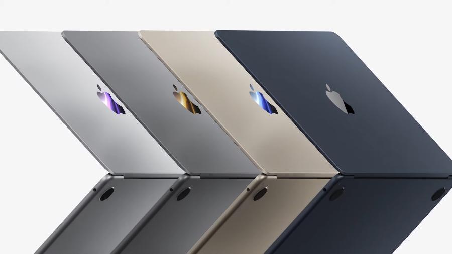 MacBook Air com M2 tem novas cores - Reprodução