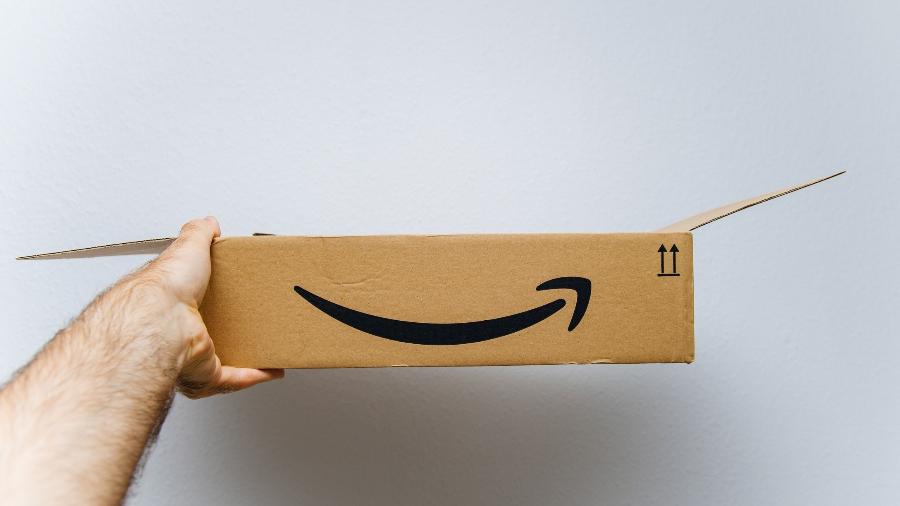 Caixa com logotipo do Amazon Prime, sistema de assinatura da gigante do varejo  - Getty Images