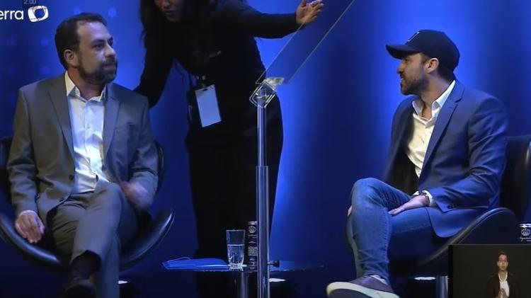 Guilherme Boulos e Pablo Marçal em debate Estadão/Terra/Faap