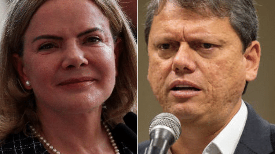 Gleisi Hoffmann diz que bolsonaristas como Tarcísio são "traidores" da nação Gleisi Hoffmann diz que bolsonaristas como Tarcísio são "traidores" da nação