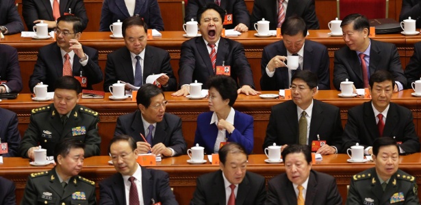 8.nov.2012 - Delegados participam do 18º Congresso Nacional do Partido Comunista da China, em Pequim - Jason Lee/ Reuters
