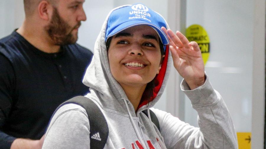 A saudita Rahaf Mohammed al-Qunun desembarcou no Canadá após conseguir asilo  - CARLOS OSORIO/ REUTERS