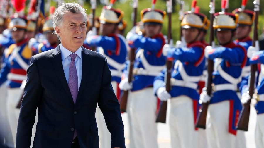 16.jan.2019 - O presidente da república Argentina, Mauricio Macri, durante visita ao presidente Jair Bolsonaro - WALTERSON ROSA/ESTADÃO CONTEÚDO