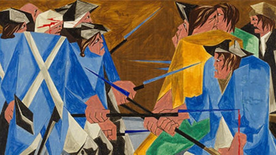 Pintura recuperada do artista Jacob Lawrence, conhecido por retratar assuntos históricos - Divulgação/Metropolitan Museum of Art