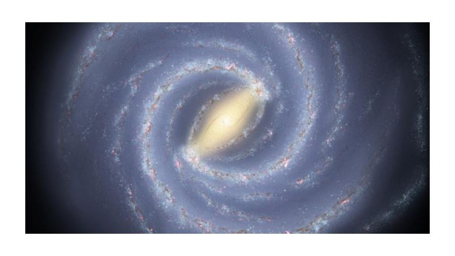 A Via Láctea, nossa galáxia  - NASA/JPL-Caltech/R. Hurt (SSC/Caltech)