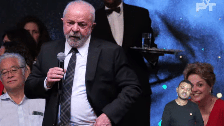 13.fev.2023 - Lula discurso em evento pelos 43 anos do PT - Reprodução/Youtube