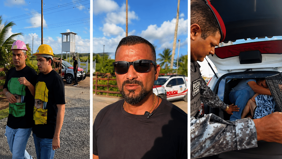 Print de tr&ecirc;s stories publicados por Carlinhos Maia com a viatura da PM de Alagoas