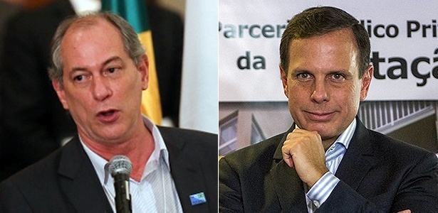 Ciro Gomes (à esq) criticou João Doria, que pediu respeito - Código 19/Estadão Conteúdo e Folhapress