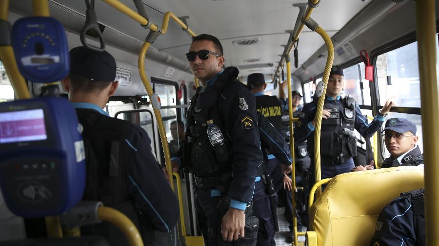 Força Nacional de Segurança Pública faz o policiamento ostensivo nas ruas de Fortaleza - 06.jan.2019 - José Cruz/Agência Brasil