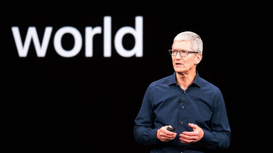 Chefiada por Tim Cook, Apple rebateu críticas feitas pelo Spotify - Noah Berger/AFP