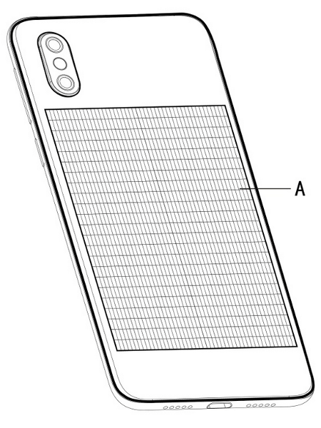 Conceito do smartphone da Xiaomi com capacidade de carregar bateria com luz solar - Divulgação/WIPO