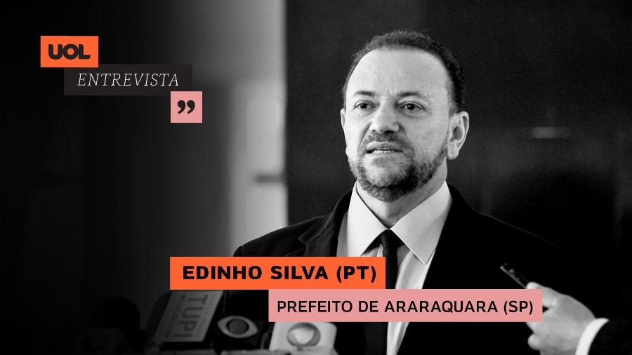 Prefeito de Araraquara, Edinho Silva participa do UOL Entrevista (13.04.21) - Arte/UOL