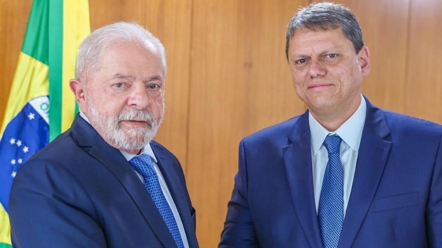 Lula e Tarcísio se reúnem em Brasília - 11.jan.2023 - Ricardo Stuckert/Divulgação