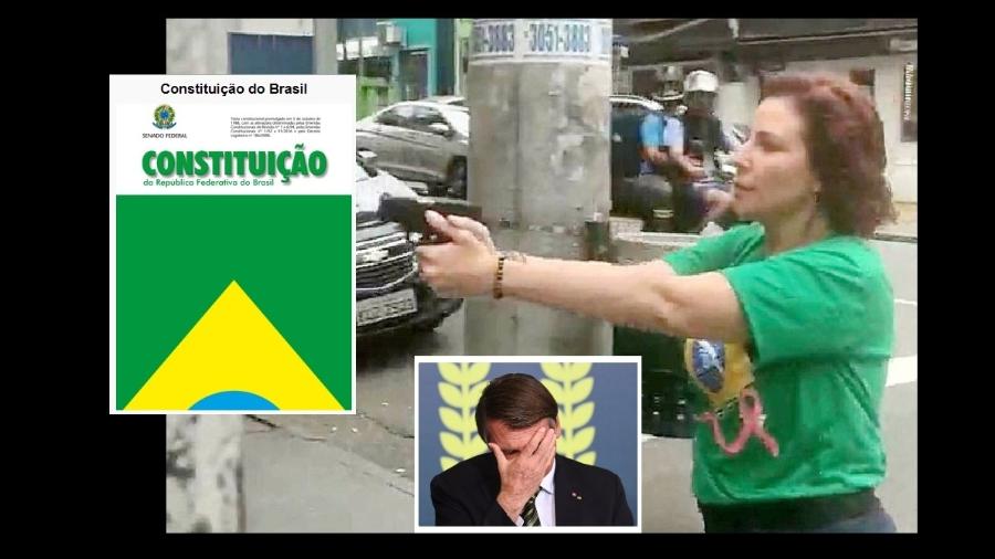 Carla Zambelli empunha arma um dia antes da eleição; a Constituição e Jair Bolsonaro, o indefensável com direito de defesa. Afinal, a democracia venceu