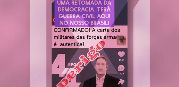 Boato usa carta antiga de militares sobre 'guerra civil' no Brasil