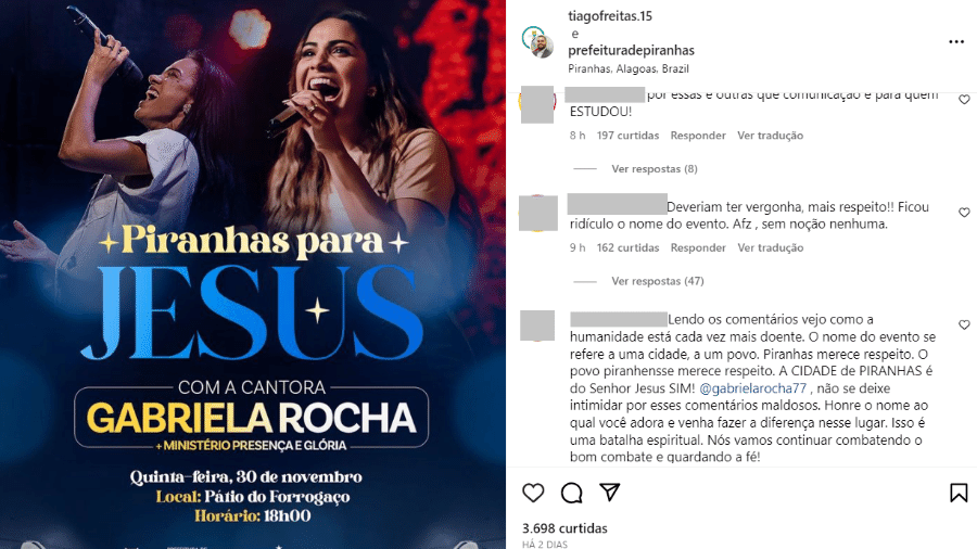 O evento 'Piranhas para Jesus' está repercutindo nas redes sociais
