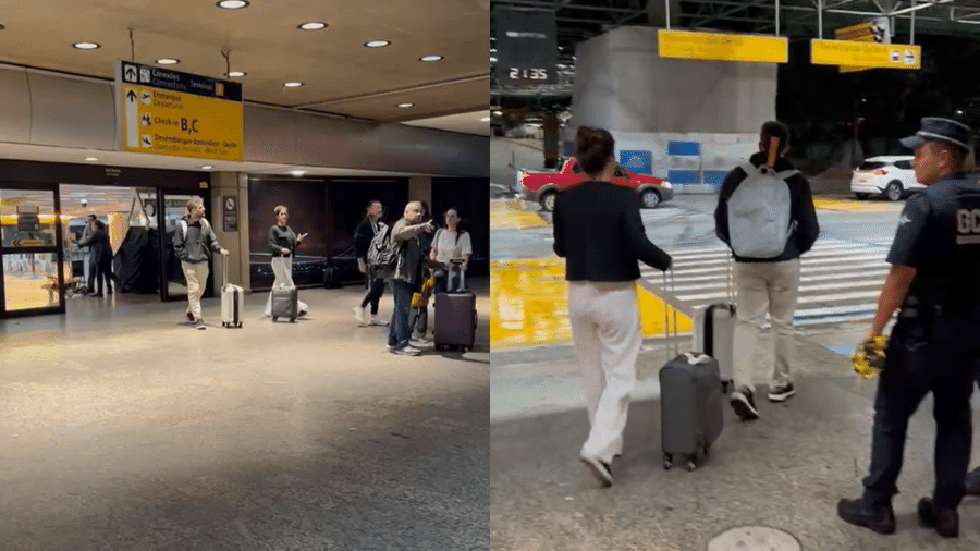 O desembarque no terminal 2 do aeroporto de Guarulhos, em São Paulo, foi liberado