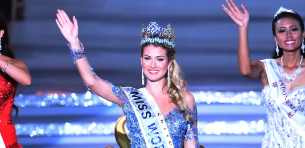 Mireia Lalaguna foi eleita Miss Mundo 2015; foi a 1ª vez que a Espanha venceu - Johannes Eisele/AFP