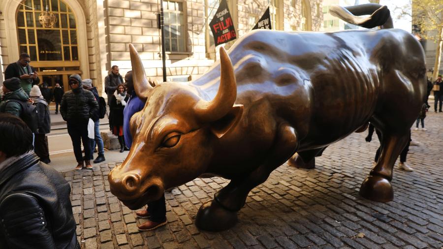 Touro de Wall Street, em Nova York - Spencer Platt/Getty Images/AFP