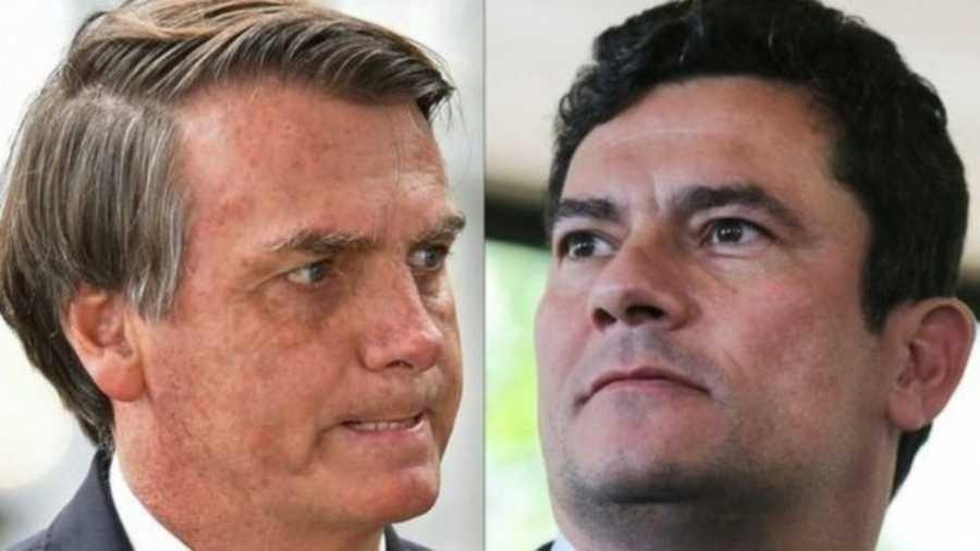 Bolsonaro e Moro vivem intensa troca de acusações desde que o ministro deixou o governo, no fim de abril - AFP