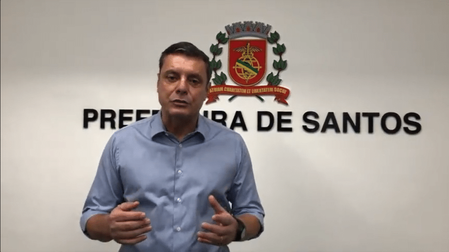 Prefeito de Santos faz apelo à população: "estamos perdendo a guerra" - Reprodução/Redes Sociais