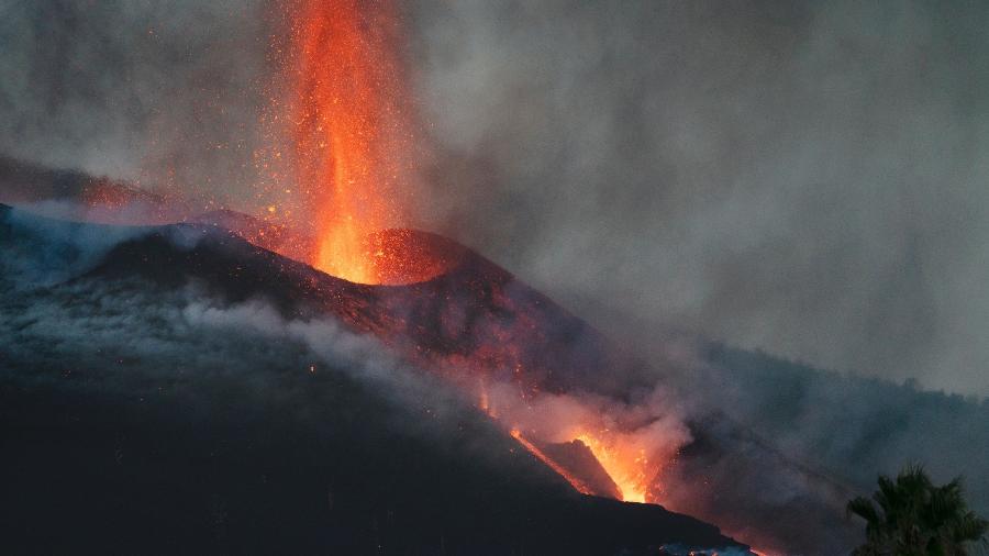 Vulcão Cumbre Vieja, na ilha espanhola La Palma - Andreas Weibel/Getty Images