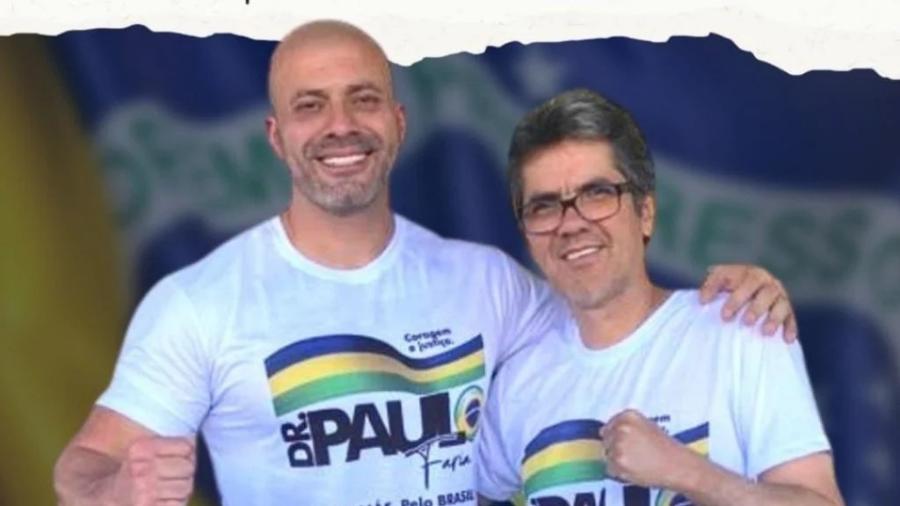 Deputado Daniel Silveira (PTB-RJ) e seu advogado Paulo Faria - Reprodução/Instagram