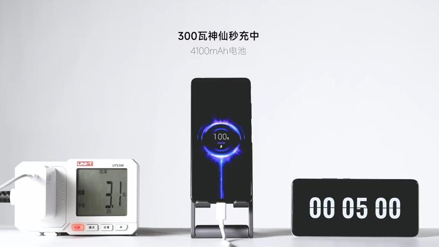 Xiaomi promete carregar bateria de 0% a 100% em 5 minutos - Reprodução