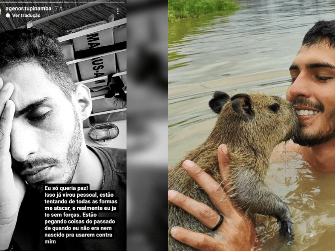 Influencer Agenor Tupinambá nega usar capivara Filó para ganhar dinheiro