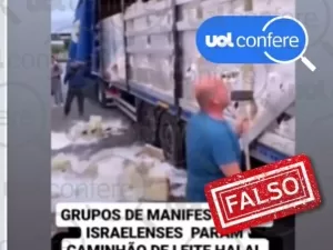 Vídeo não mostra israelenses destruindo caixas de leite que iriam para Gaza
