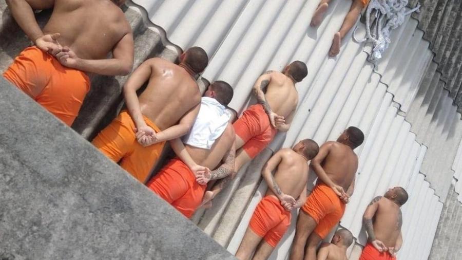 Os presos tentaram fugir do presídio de Pacatuba