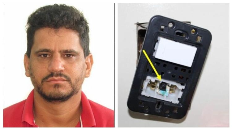 Francismar Fernandes da Silva é suspeito de instalar câmera para filmar hóspedes em casa que alugava