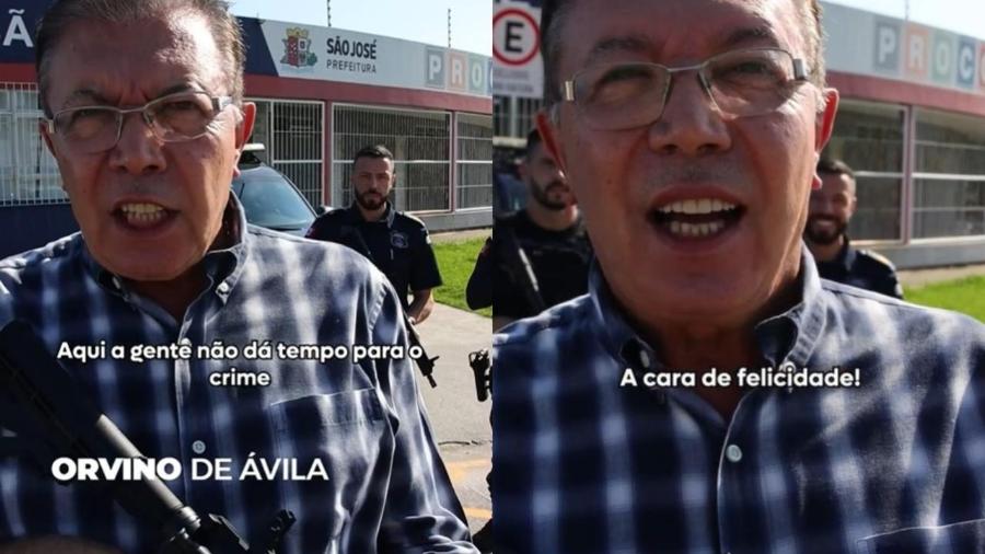 Prefeito de São José (SC) posou com arma em vídeo publicado nas redes sociais
