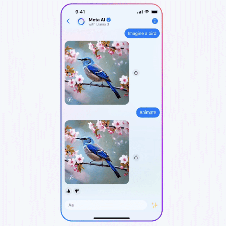 Recurso Imagine da IA da Meta pode gerar imagens - Reprodução / Meta