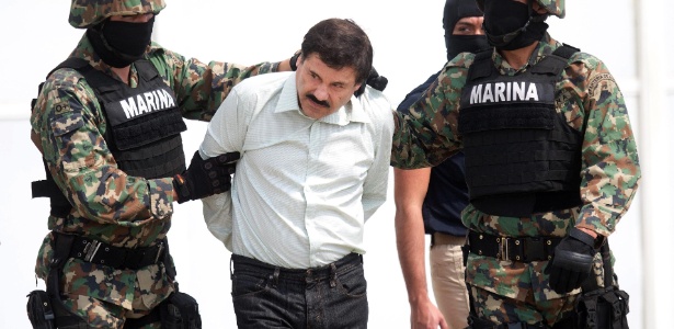 O traficante de drogas Joaquín El Chapo Guzmán, quando foi capturado em fevereiro de 2014 - David de la Paz/Xinhua 