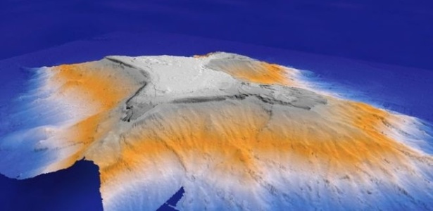 Batizada de Tropic, o monte próximo às Ilhas Canárias tem 3 mil metros de altura e apenas um terço dele se destaca na superfície do Atlântico - NOC