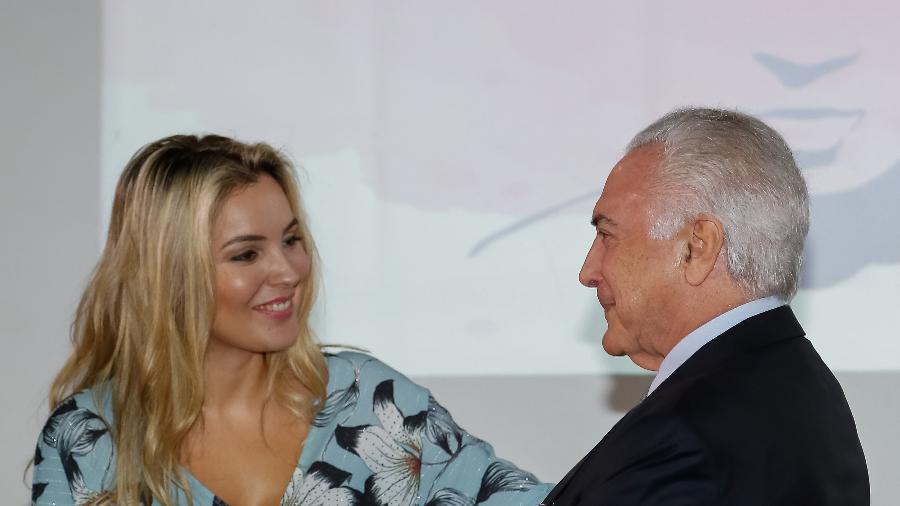 O ex-presidente Michel Temer e sua mulher, Marcela - Marcos Corrêa/PR - 8.mar.2018